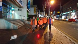 2018.2.1 성남시자율방재단 상대원2동 예찰활동을 실시하였습니다.