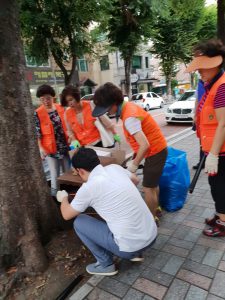 2018.08.23 성남시자율방재단 정자동 태풍 솔릭 대비 예찰활동을 실시하였습니다