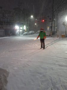 교통정리 및 제설활동